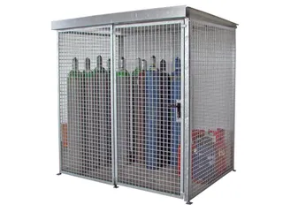 Gasflessendepot Staal/Gaas Hxbxd 2180x2100x1500mm 48 Gasflessen - 2