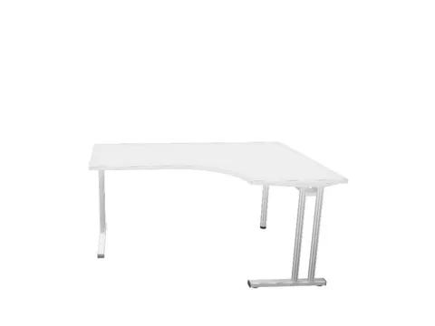 bureau in vrije vorm,HxBxD 740x1600x1200mm,vrije vorm,Bl-wit