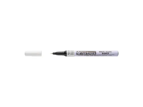 Viltstift Sakura pen-touch EF wit 1-2mm