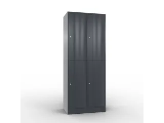 lockerkast 1950x770x540mm 2x2 vakken romp RAL7021 front RAL7021 - 1