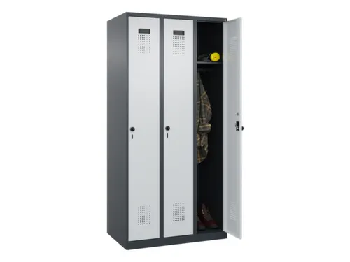 locker,HxBxD 1850x900x500mm,3vak,vak B 300mm,draaigrendel