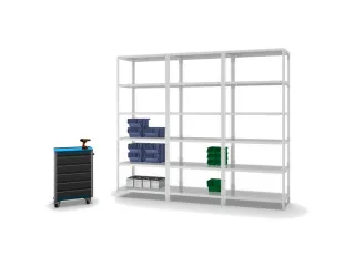 magazijnstelling,grondveld,HxBxD 2500x1000x500mm,vaklast 350kg - 3