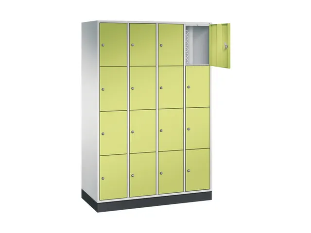 lockerkast,RAL 7035/RDS1108060,HxBxD 1950x1220x500mm,4x4vakken