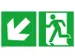 panneau de sortie de secours Issue de secours à gauche
