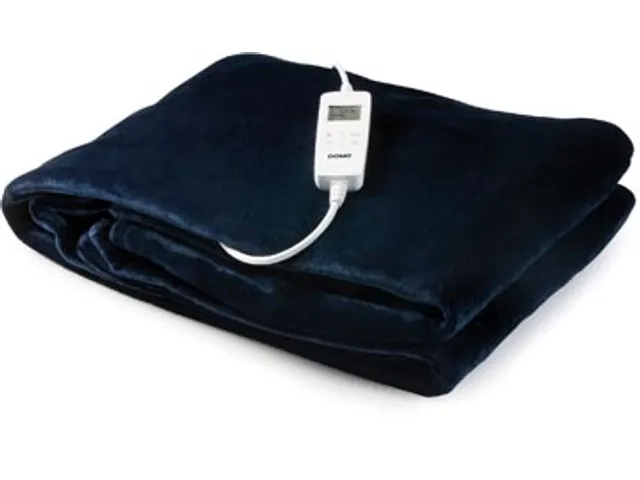 Elektrisch Deken Fleece Donkerblauw 10 Standen Timerfunctie 180x130cm