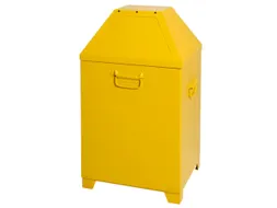 Afvalverzamelaar Zelfblussend 95 Liter 870X450X450Mm 2 Openingen Geel