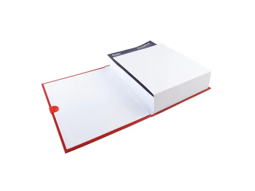 Map uitrekbare rug balacronkaft en Klittenband Rood A4 24x32cm