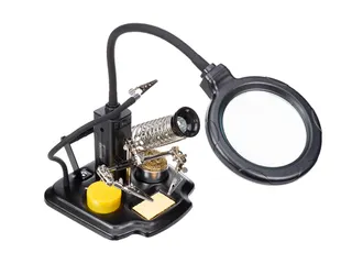 Derde Hand Met Vergrootglas En Soldeertools - 4