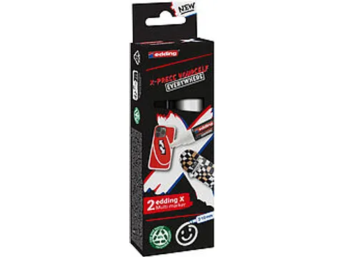 Edding 6900 X multi marker set zwart/wit color 2 stuks