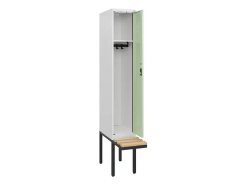 locker met bank,HxBxD 1950x300x815mm,1vak,vak B 300mm,cilinderslot