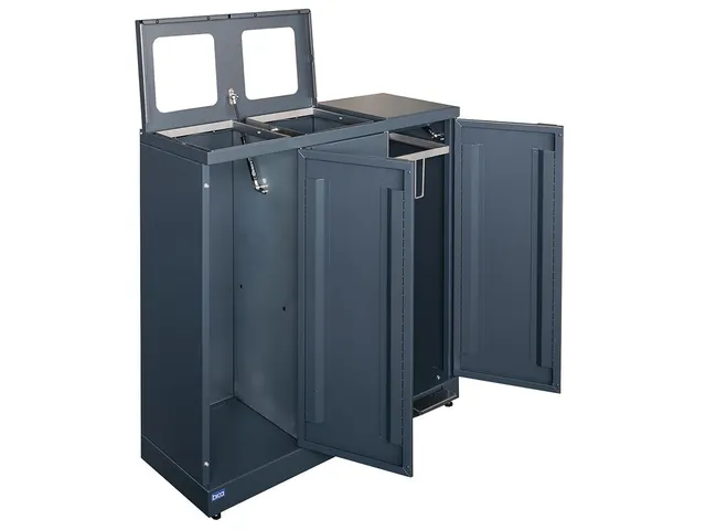 Bica 973 Afvalscheidingsunit 3x65 Liter Zwart
