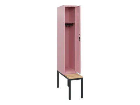 locker met bank,HxBxD 1950x300x815mm,1vak,vak B 300mm,cilinderslot