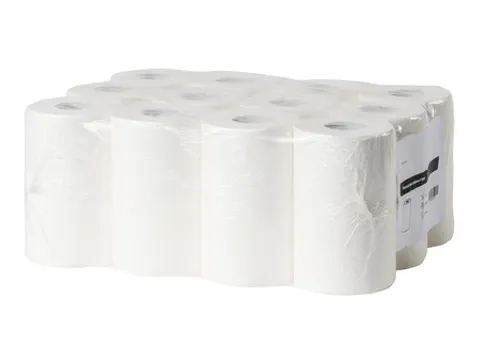 Poetsrol mini cellulose 2-laags 19 cm 12 x 72 meter in folie FSC