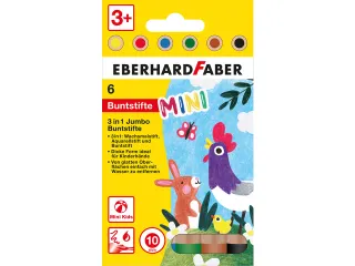 Kleurpotlood Eberhard Faber 3in1 6st. extra dikke kern van 10mm - 1