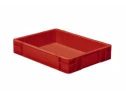 Euronorm-stapelbak 7l 75x400x300mm Wanden/bodem Gesloten Rood