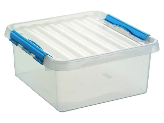 Sunware Opbergbox Q-line 18 Liter Transparant Blauw