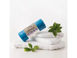 Donau Eco vuilniszak met handvatten LDPE 30 micron 60L 10 stuks blauw - 2