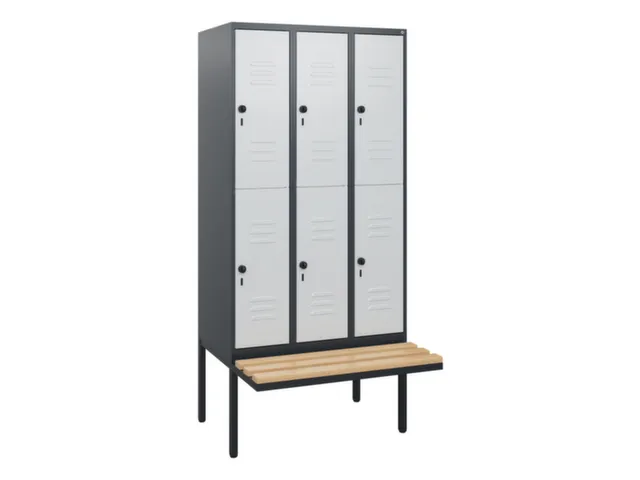 Dubbeldekse dekenkist,HxBxD 1950x900x815mm,3x2vak.,vak B 300mm