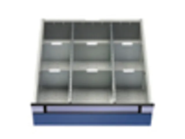 indelingsset,v. werkbank,v. laden BxD 600x595mm,front H 150mm