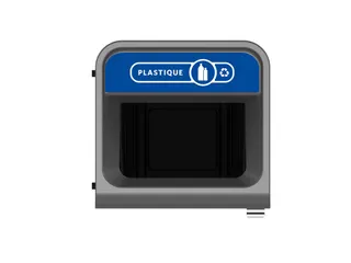 Configure Recyclingstation Plastique 87 Liter Antraciet Blauw - 2