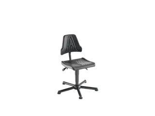 Werkplaatsstoel 425-565mmx420mmx440mm Pu-Zitting Zwart Glijders - 1