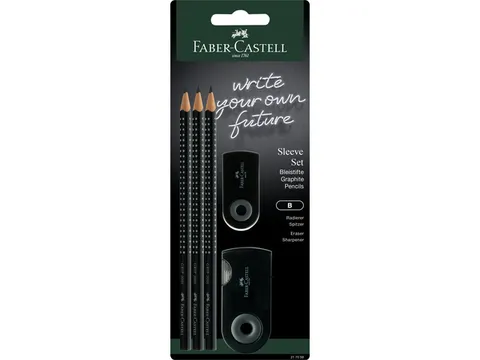Schrijfset Faber-Castell grip 2001 zwart