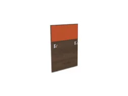 baliepaneel bureau aanbouw links 800mm NV bruin hickory BN3012-oranje