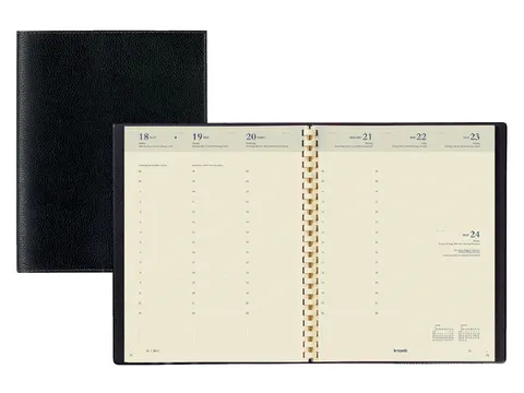 Agenda 2027 Brepols Concorde Calpe spirale 7 jours/2 pages noir
