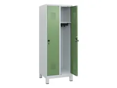 schoollocker,HxBxD 1630x600x500mm,2vak,vak B 300mm,draaigrendel,voeten