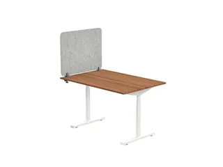 Akoestisch PET-vilt scheidingsscherm bureau lichtgrijs 60x75cm - 2