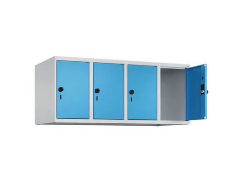 opzetkast,v. locker,4vak.,vak B 300mm,HxBxD 500x1200x500mm,vleugeldeur