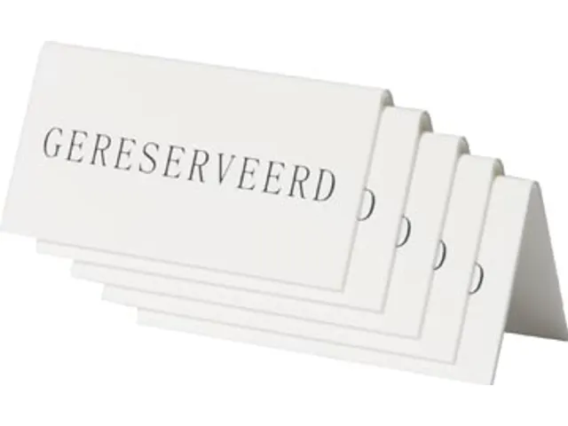 Securit Tafelbordje 'Gereserveerd', Pak Met 5 Stuks