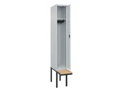 locker met bank,HxBxD 2120x300x815mm,1vak,vak B 300mm,cilinderslot