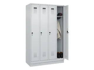 locker,HxBxD 1950x1200x500mm,4vak,vak B 300mm,draaigrendel,sokkel - 1