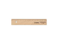 Liniaal Standardgraph 20cm hout met metaalinleg