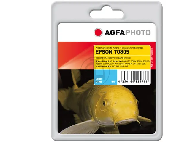 Agfa Photo Epson T0805 STP inkt licht Cyaan Rebuilt 520 pagina's 8ml