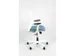 Chaise de bureau Linea Tekna White 01 bleu clair/blanc
