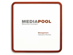 Deurbordje 155x155x12mm Polycarbonaat-Raampjes Rood