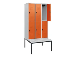 Dubbeldekse dekenkist,HxBxD 1950x900x815mm,3x2vak.,vak B 300mm - 2