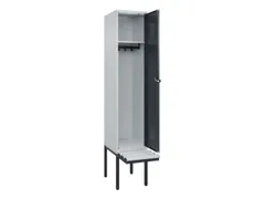 locker met bank,HxBxD 2120x400x815mm,1vak,vak B 400mm,draaigrendel
