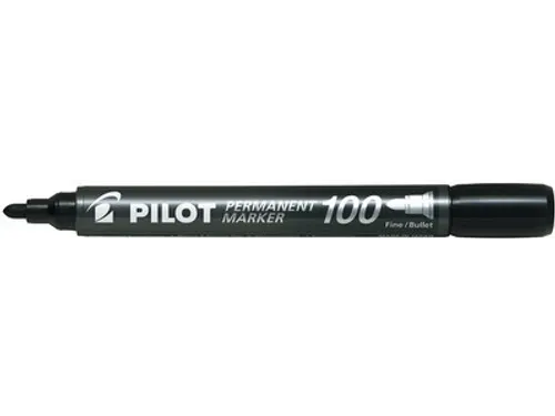 Viltstift PILOT 100 rond fijn zwart doos à 15+5 gratis