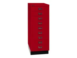 kantoor-ladekast HxBxD 940x349x432mm 9 laden romp kardinaalrood staal