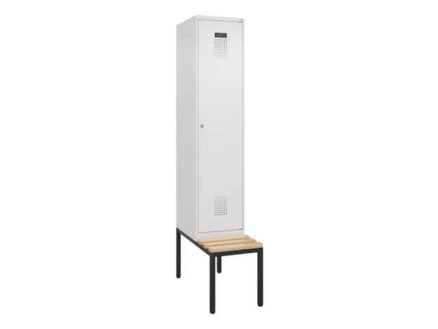 locker met bank,voor scheiding van kleding,HxBxD 2120x400x815mm,1vak