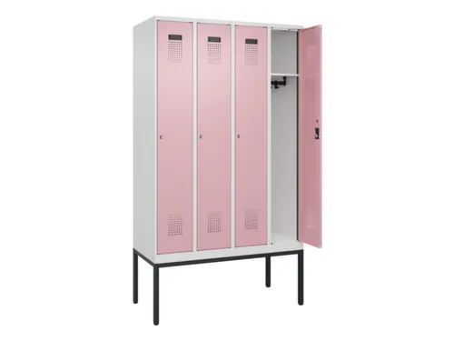 locker,HxBxD 2120x1200x500mm,4vak,vak B 300mm,cil.-slot,voetonderstel