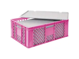 Euronorm-stapelbak,m. isoleerbox,HxLxB 240x600x400mm,43/20,4l,HDPE