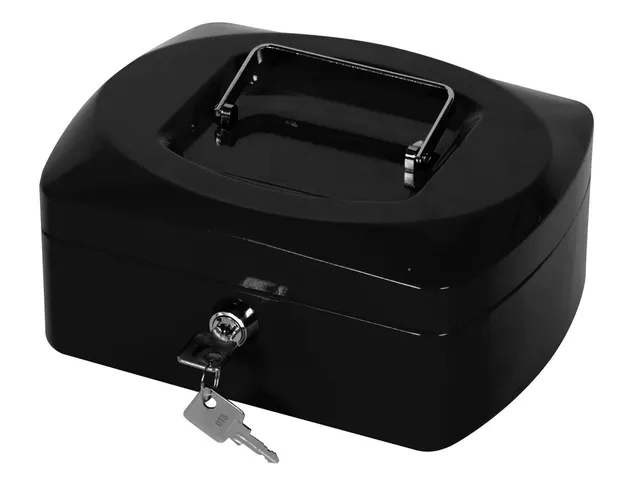 Geldkoffer Zwart 205x160x85mm Inclusief 2 Sleutels