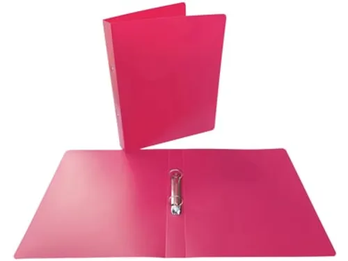 ringmap, voor ft A4, uit PP, 2 ringen van 25mm, roze