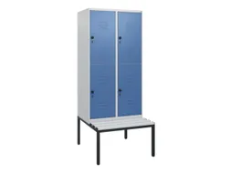 Dubbeldekse dekenkist,HxBxD 1950x800x815mm,2x2vak.,vak B 400mm