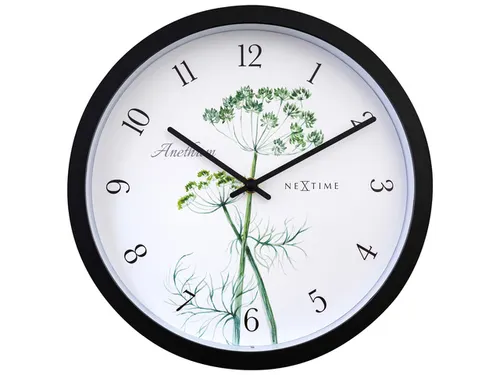 Buitenklok Nextime dia 30.5cm Anethium cijfers, zwarte rand witte wijz