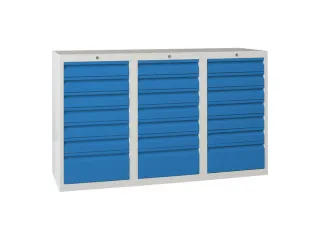 ladekast HxBxD 900x1500x500mm 21laden RAL7035 front RAL5012 - 3